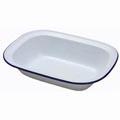 Falcon Traditional 16cm Oblong Pie Dish - White Enamel 