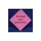 Babe On Board Diamond Car Window Hanger 