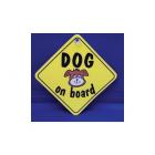 Dog on Board Diamond Car Window Hanger 