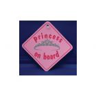 Princess On Board Diamond shaped Car Window Hanger