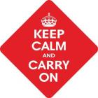 Keep Calm And Carry On Diamond Shaped Window Hanger