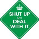 Shut Up & Deal With It Diamond Shaped Window Hanger