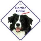 Border Collie Diamond Shaped Window Hanger