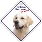 Golden Retriever Diamond Shaped Window Hanger