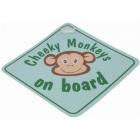 Cheeky Monkey Green Diamond Car Window Hanger 