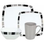 Flamefield Carre Square 16pc Premium Plus Melamine Set