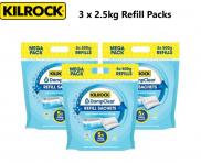 3 x Kilrock Damp Clear Refill Sachets 2.5Kg = 15 x 500g Caravan Home X 3