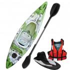 Riber Starter Pack One Man Kayak Deluxe - Green White & Black