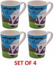 Quest Home is Where You Park it Melamine Mug Camper Van X 4