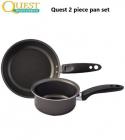 Quest Leisure 2 Piece Pan Set Milk and Frying Pan Caravan Boat Motorhome K0059