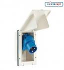 Rectangular Flush 240v Mains Hook Up Inlet White Campervan Motorhome Caravan