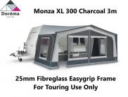 Dorema Monza XL300 Touring Seasonal Awning 3m Depth 25mm Fibreglass Frame