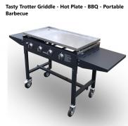 Tasty Trotter Hot Plate Griddle BBQ With Side Tables & Stainless Steel Top TT04