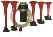 Streetwize 12V Red Musical LA CUCARACHA Air Horns