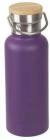 Highlander 500ml Campsite Insulated Aluminium Water Bottle Bamboo Lid Purple