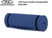 Highlander Comfort Camper Roll Mat Lightweight Contoured XPE Foam Deep Blue SM117-DB