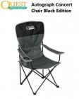 Quest Autograph Concert Pack Away Chair Camping Caravan Black F2050-BL