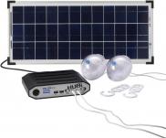 HUBi 10K Solar Panel and 2 USB Rechargeable Lumi Lights Motorhome Caravan Boat