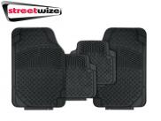 Streetwize  4 piece Rhapsody Black Rubber Car Floor Mat Set SWCM63