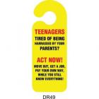 Teenagers Door Hanger Bedroom Quality Vinyl Novelty Door Hanger