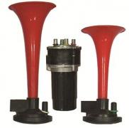 Streetwize Monza Twin Air Horn with Red Trumpets 