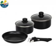 PLS Aluminium Non Stick 6 Piece Pan Set ATHENA Caravan Camping HW1800