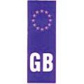 W4 Euro Plate Sticker GB Upright