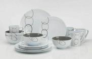 Flamefield Premium 16 Piece Melamine Dinner Set Loops 