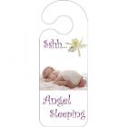 Sshh Angel Sleeping Door Hanger Bedroom Quality Vinyl Novelty Door Hanger 