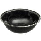 Highlander Black Deluxe Enamel Bowl With Stainless Steel Rim15cm