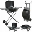 Crusader BBQ Folding Gas Barbecue Combo Trolley Portable Picnic Table Top Stove