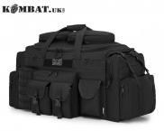 Kombat Saxon 125L Tactical Sports Holdall External Pockets Army Police Black