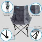 Liberty Leisure Comfort Chair Grey Outdoors Caravan Motorhome LLCC-2