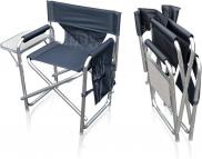 Leisurewize Folding Aluminium Directors Chair Camping Caravan - Graphite LW4