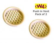 W4 Concept Push in Vent - Beige - Pack of 2 - Caravan Motorhome - 37815