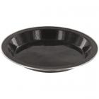 Highlander BLACK Deluxe Enamel Plate With Stainless Steel Rim 25cm