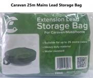 Caravan 25m Mains Extension Lead Storage Bag Green Caravan Motorhome EM69