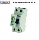 Powerpart 6 Amp Double Pole MCB Caravan Motorhome Electrics L205MB