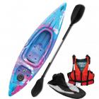 Riber Starter Pack One Man Kayak Deluxe - Lake Blue Purple & White