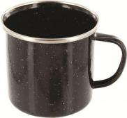 Highlander Black Deluxe Enamel Mug Stainless Steel Metal Cup