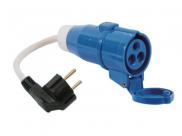 European 16A Mains Hook Up Adaptor Lead Plug Coupler Caravan 