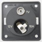 Berker 12 volt Cigar Socket and TV Point Anthracite W4 21227A