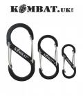 Kombat UK Carabiner set of 3 - Black Camping Hiking 