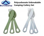 SunnCamp KFS Polycarbonate Unbreakable Camping Cutlery Set