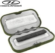 Highlander Charcoal Pocket Handwarmer Velveteen metal case + 1 Fuel Rod