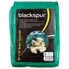 Blackspur Tarpaulin 10 x 12ft (3 x 3.6m) Green Groundsheet
