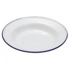 Falcon Traditional Enamel White 24cm Rice Pasta Deep Plate 