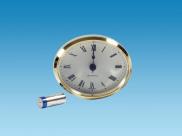 Pennine Caravan 72mm Brass Oval Clock White With Roman Numerals ME508 