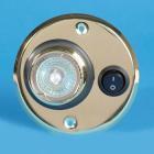 Switched 12V  Halogen 10W Circle Spotlight Gold PO760 